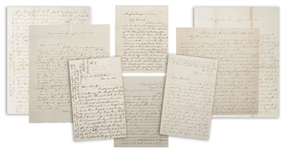 Civil War Letter Lot by a 36th Illinois Infantryman WIA at Murfreesboro -- ...had the satisfaction of seeing at least 2 of the enemy fall before my gun when a ball struck my left leg...